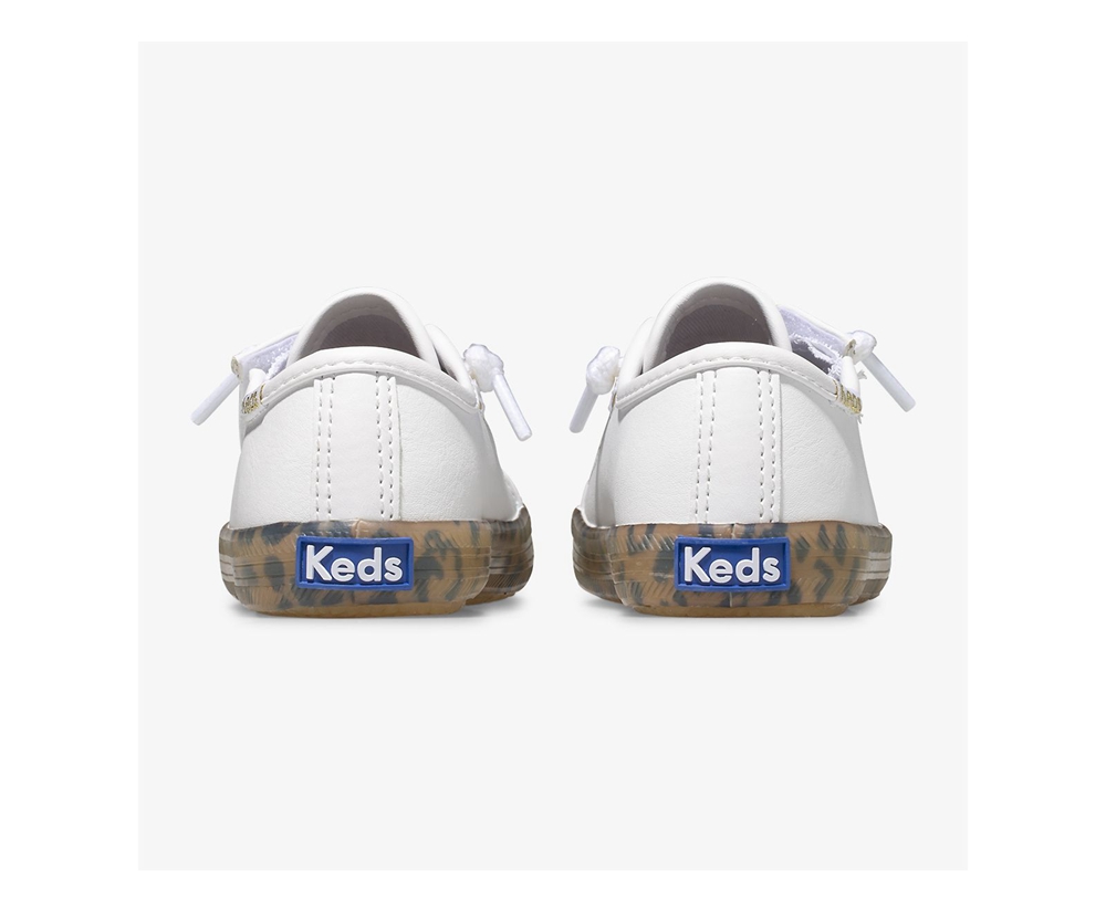 Tenis Keds Niña Blancos - Kickstart Leopard Foxing Jr. - 5902-DCKEW